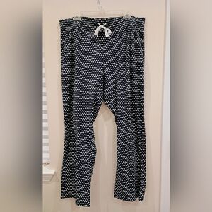 Calvin Klein Navy Blue and White Polka Dot Pajama Pants (XL)